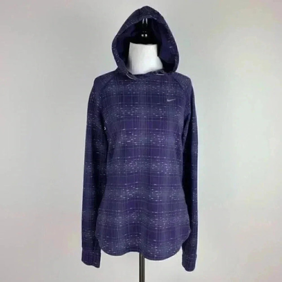 Nike running jacket sz M reflective hooded dry fit - Picture 2 of 12